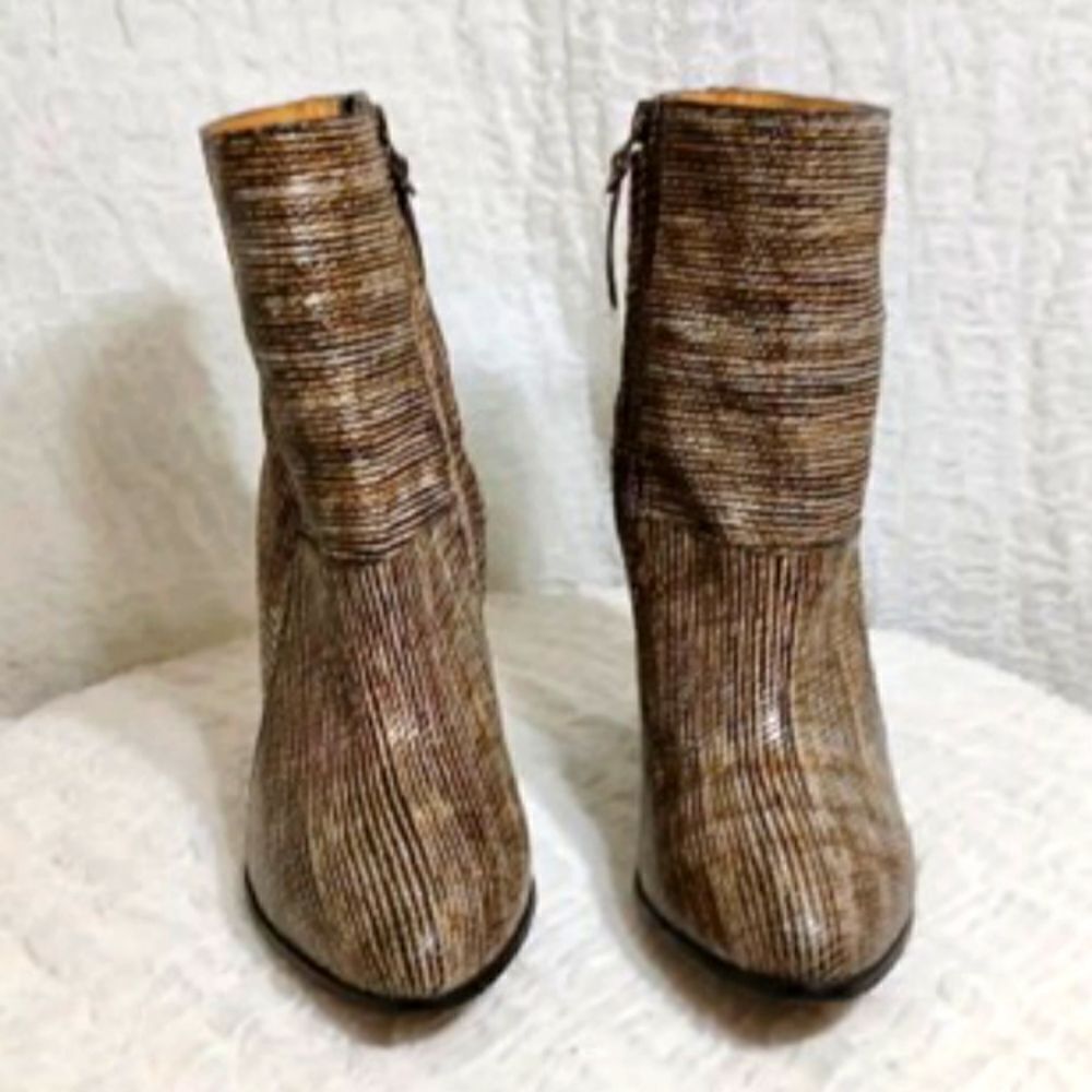 Billy Reid Multicolor Handmade Leather Booties Size 7.5